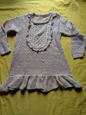 axes femme 케이블 니트 마이크로 미니 원피스