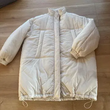 충전솜 하프 코트 아이보리 M 사이즈 시마무라 새상품급