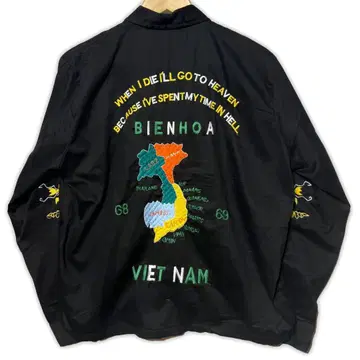 [ 새상품 ] 드래곤 자수 베트남 수베니어 트윌 자켓 베트남 자켓