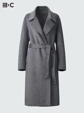 유니클로 더블 페이스 랩 코트 유니클로 C