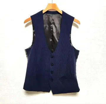 남성용 베스트 슬림 다크 네이비 체크