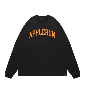 APPLEBUM 블랙 긴팔 티셔츠