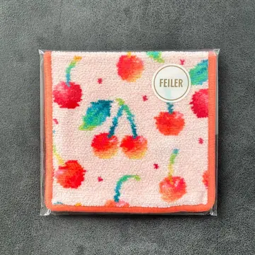 FEILER 체리 도트 손수건 파우치 페일 핑크 (WEB 한정판)