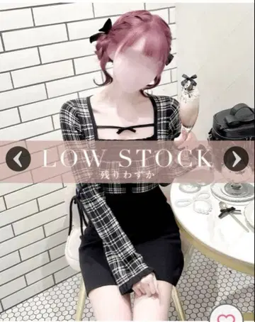 체크 리본 도킹 원피스