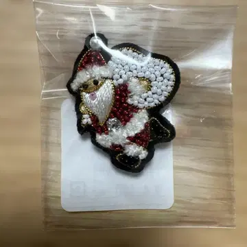 치리아 산타클로스 브로치 복주머니 미사용 새상품