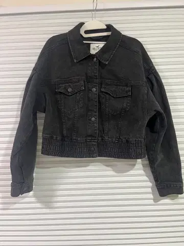 홀리스터 블랙 데님 자켓 숏 기장