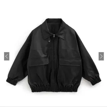 GRL 옷깃 2way 오버 사이즈 가죽 블루종 [ ze863 ] 블랙