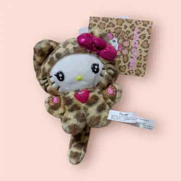 새상품 갸루 고양이 레오파드 무늬 키티 마스코트 봉제 인형 키링