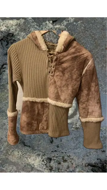 queen'stokyo 니트 도킹 후드티 페어리 그런지