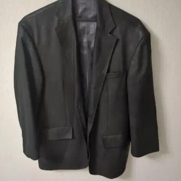 WIND ARMOR 블랙 가죽 블레이저