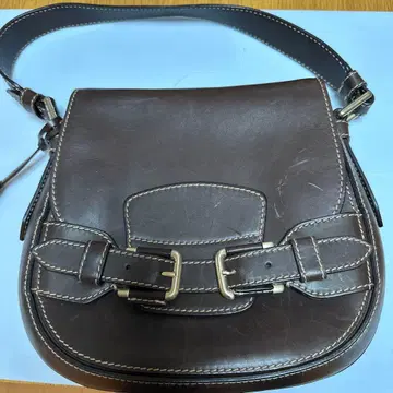 BALLY 브라운 가죽 숄더백