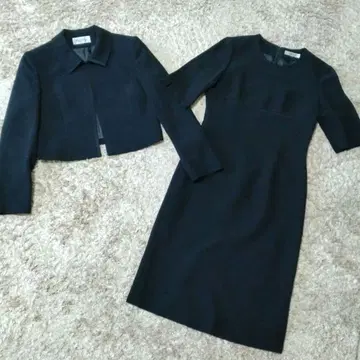 블랙 원피스 수트 (자켓 포함)