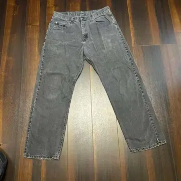 Wrangler 그레이 스트레이트 데님 팬츠
