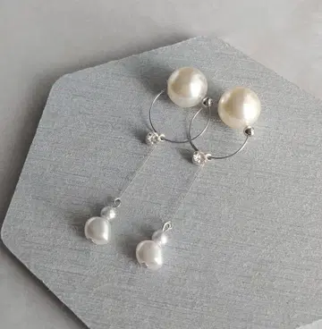 사토식 이어커프 (뷰티 커프) 실버 & 펄 라인