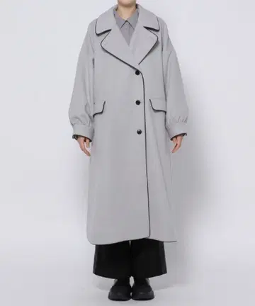 HARE 울 파이핑 코트