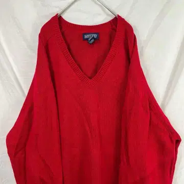 USA제 90s lans'end 란즈엔드 두꺼운 V넥 니트