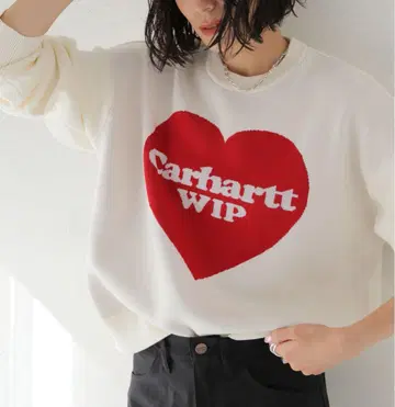Carhartt WIP 하트 로고 긴팔 스웨터 S