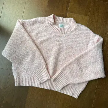 [ ungrid ] 컬러 모헤어 혼방 루즈 니트 ( 핑크 )