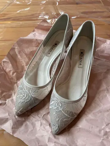 DIANA 다이애나 브라이덜 신발 자수 꽃무늬 레이스 펌프스 힐