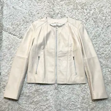 새상품급 ANAYI 아나이 램 가죽 노카라 자켓