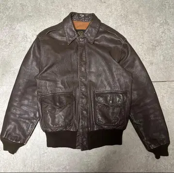 레더 봄버 자켓 다크 브라운