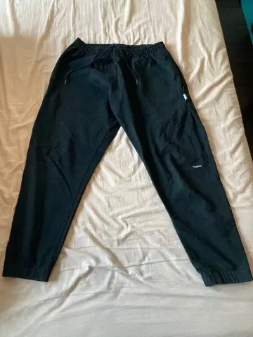 블랙 조거 팬츠 허리밴딩