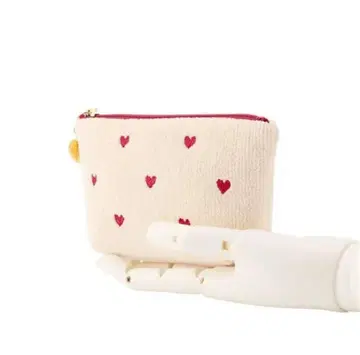 FEILER 러브러리 하트 보트형 파우치 S 아이보리