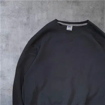 RUSSELL ATHLETIC 무지 맨투맨 앞V 가제트 블랙 L