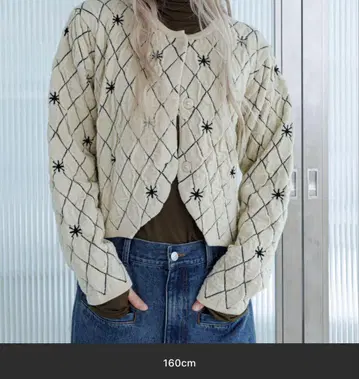 택 포함 미사용^_^KBF 퀼팅 숏 가디건