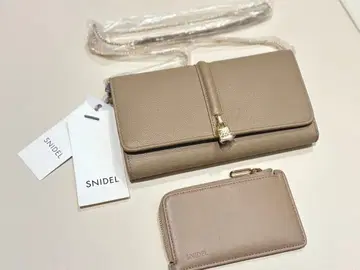 SNIDEL 베이지 숄더백 & 지갑 세트