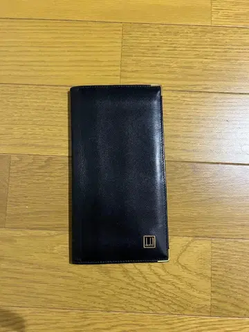 블랙 가죽 장지갑 4카드 포켓