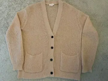 DEMYLEE 데 V넥 모헤어 니트 가디건 더스티 핑크