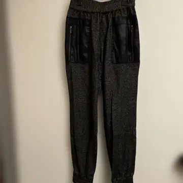 새상품#울 혼방#믹스 트위드#조거 팬츠 #가죽풍 사이드 포켓 포함