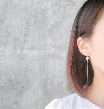 사토식 림프 케어 이어커프 (뷰티 커프) 코튼 펄 & 롱 체인