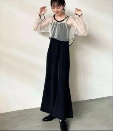 hinari 튤 포멀 드레스 블랙