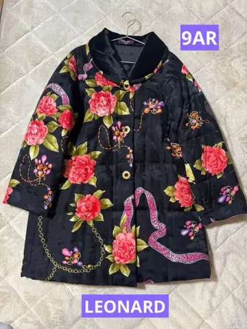 LEONARD 레오나르 퀼팅 코트 넉넉한 새상품급