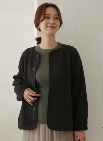 새상품급 어반 리서치 도어즈 퀼트 노카라 자켓