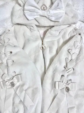 LIZLISA 리즈리사 토끼 귀 아우터 퍼 블루종