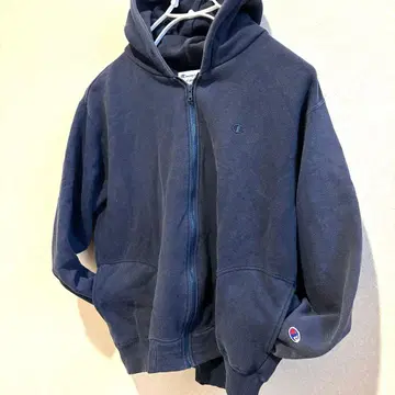Champion 90s 리버스 위브풍 속기모 풀 집업 후드티