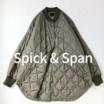 새상품급 스픽 앤 스팬 퀼팅 블루종 23aw 루즈핏 울 혼방