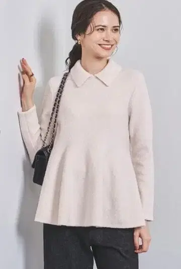 UNITED ARROWS 루프 부클레 페플럼 니트