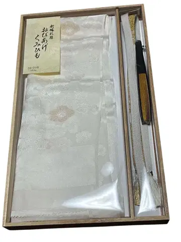 미사용 실크 오비 장식 천 허리띠 세트