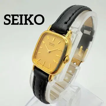 가동품 SEIKO 세이코 새상품 배터리 골드 스퀘어 손목시계 드레스