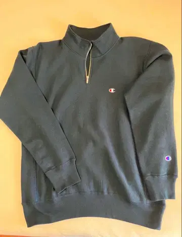 챔피언 리버스 위브 하프 지퍼 L