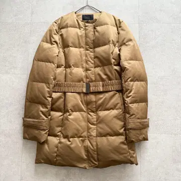 아이씨비 롱 다운 자켓 벨트 44 빅 사이즈 노칼라