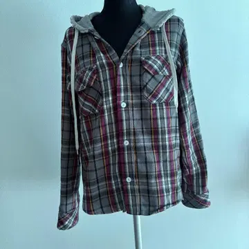 NUMBER (N)INE 후드 부착 플란넬 셔츠