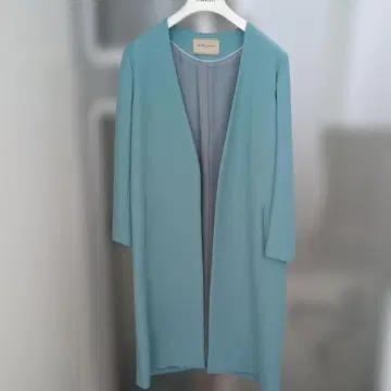 UNITED ARROWS 노카라 롱 코트 라이트 블루