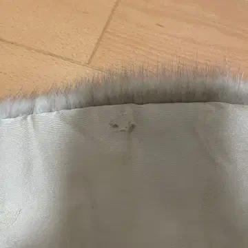 베이지 퍼 숄 목도리 옷깃 커버