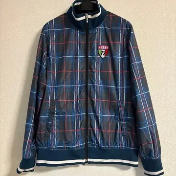 [피드라] 아우터 체크 무늬 긴팔 골프 블루종 자켓 L