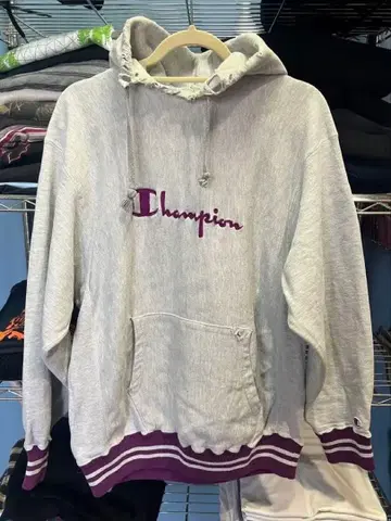 90s Champion Reverse Weave 후드티 보로
